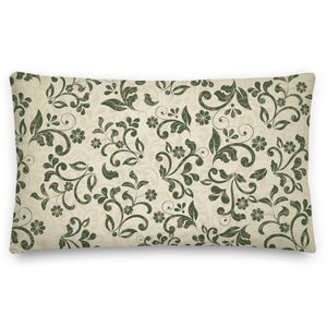 vintage luxury green pillow