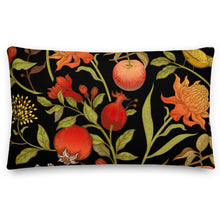 Load image into Gallery viewer, black winter fruit pillow
