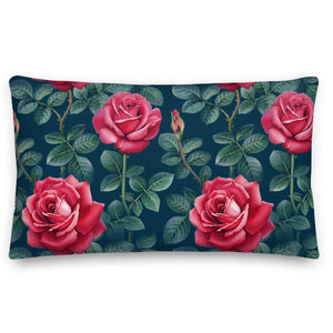 Water Colour Rose Premium Pillow