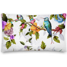 Load image into Gallery viewer, birds and flowers pillow
