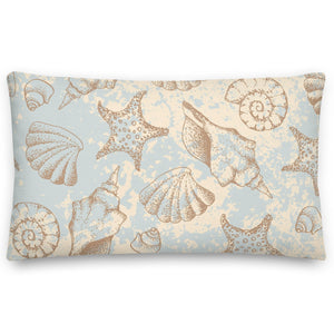 Sandy Sea Shells Cream pillow