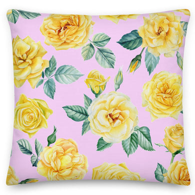 Yellow Rose Pink Premium cushion