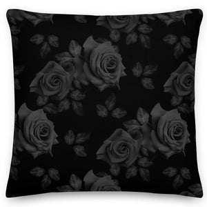 gothic rose square pillow