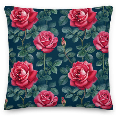 Water Colour Rose Premium cushion