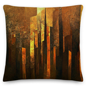 shattered gold cushion