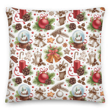 Load image into Gallery viewer, Traditional Christmas Decor White Cushion
