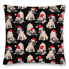 Load image into Gallery viewer, Christmas Puppy Black Cushion
