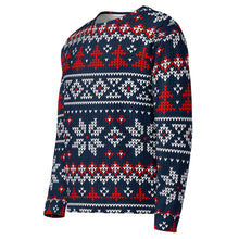 Load image into Gallery viewer, Navy Woolly Pattern Unisex Christmas Jumper
