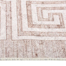Load image into Gallery viewer, None Slip Machine Washable Rectangle Rug - BEIGE &amp; WHITE- MULTIPLE SIZES AVAILABLE
