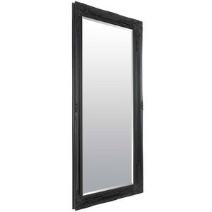 large black frame wall mirror