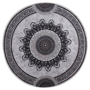 None Slip Machine Washable Round Rug - BOHEMIAN