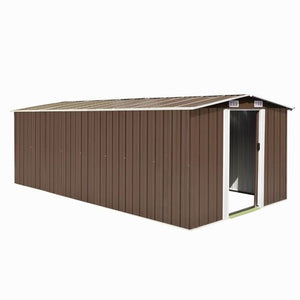 VidaXL Metal Shed Brown - MULTIPLE SIZES AVAILABLE