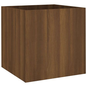 brown oak large planter box