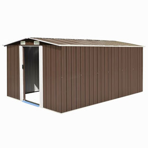 VidaXL Metal Shed Brown - MULTIPLE SIZES AVAILABLE