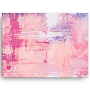 pink oil painted canvas