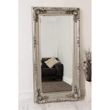 Load image into Gallery viewer, Carved silver wall mirror
