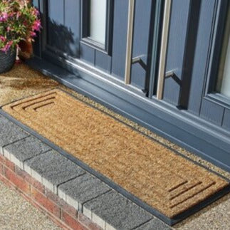 wide door mat outdoors