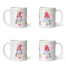 Load image into Gallery viewer, Chrismtas Gnome White Glossy Christmas Mug
