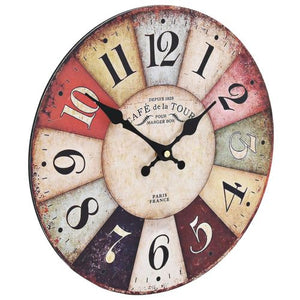 etro-style Vintage Colourful wall clock