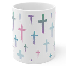 Load image into Gallery viewer, Water Colour Cross Glossy Mug
