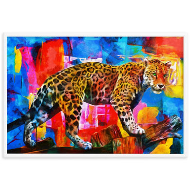 Colourful Tiger framed poster