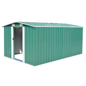 VidaXL Metal Shed Green - MULTIPLE SIZES AVAILABLE