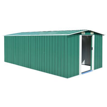 Load image into Gallery viewer, VidaXL Metal Shed Green - MULTIPLE SIZES AVAILABLE
