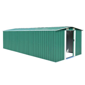 VidaXL Metal Shed Green - MULTIPLE SIZES AVAILABLE