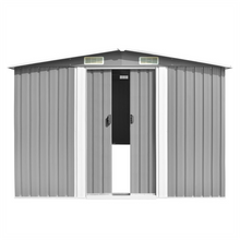 Load image into Gallery viewer, VidaXL Metal Shed Grey- MULTIPLE SIZES AVAILABLE
