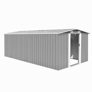 VidaXL Metal Shed Grey- MULTIPLE SIZES AVAILABLE