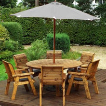 Load image into Gallery viewer, Garden Circular Table And Chair Set x 6 Seats With Matching Cushions
