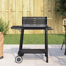 Load image into Gallery viewer, vidaXL Charcoal BBQ Grill with Wheels Black Steel
