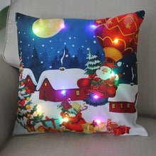 Load image into Gallery viewer, Cartoon Christmas Cushion Covers 18 x 18 inch With LED Lights
