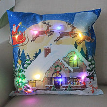 Load image into Gallery viewer, Cartoon Christmas Cushion Covers 18 x 18 inch With LED Lights
