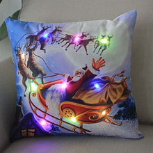 Load image into Gallery viewer, Cartoon Christmas Cushion Covers 18 x 18 inch With LED Lights
