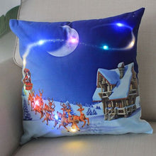 Load image into Gallery viewer, Cartoon Christmas Cushion Covers 18 x 18 inch With LED Lights
