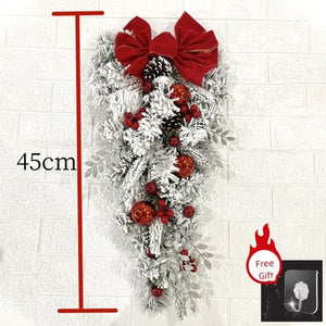 Christmas Wreath Rattan Set Wreaths For Doors Garland Outdoor Home Decor