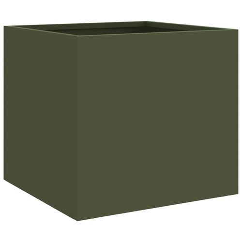 VidaXL Olive Green Planter Cold-rolled Steel - MULTIPLE SIZES AVAILABLE