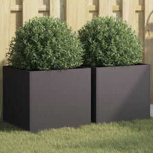 VidaXL Black Planter Cold-rolled Steel - MULTIPLE SIZES AVAILABLE