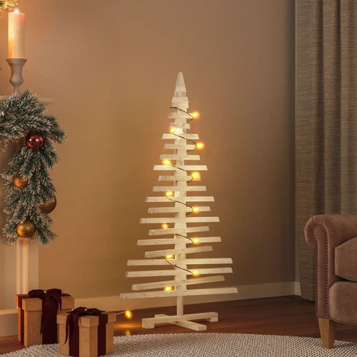 vidaXL Wooden Christmas Tree for Decoration 120 cm Solid Wood Pine