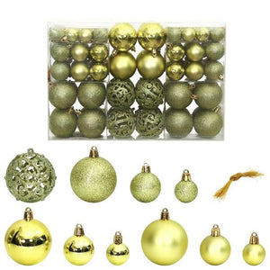 100 pcs Light Green Shatterproof Christmas Baubles