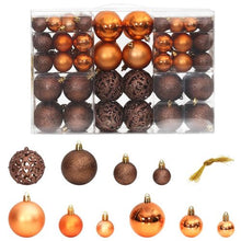 Load image into Gallery viewer, 100 pcs Brown Shatterproof Christmas Baubles
