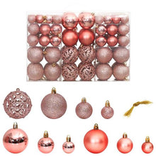 Load image into Gallery viewer, 100 pcs Shatterproof Rose Pink Christmas Baubles
