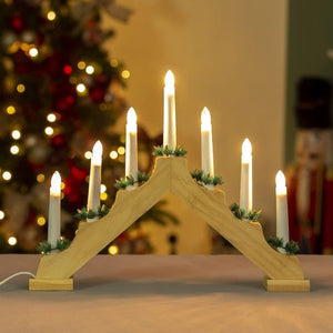 The Christmas Workshop Wooden Christmas Candle Bridge