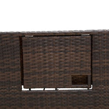 Load image into Gallery viewer, Brown 2 Seater Garden Rattan Sofa Sun Lounger Daybed
