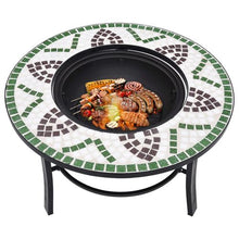 Load image into Gallery viewer, vidaXl Mosaic Fire Pit 68 cm Ceramic Green
