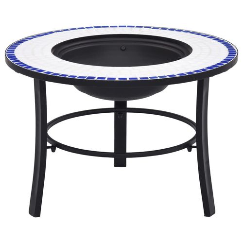 VidaXL Mosaic Fire Pit 68 cm Ceramic Blue And White