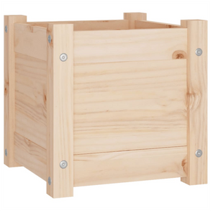 VidaXL Garden Planter 31 x 31 x 31 cm Solid Pinewood White