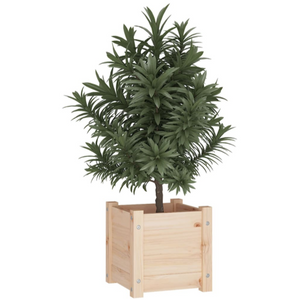 VidaXL Garden Planter 31 x 31 x 31 cm Solid Pinewood White