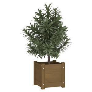 VidaXL Garden Planter 31 x 31 x 31 cm Solid Pinewood Honey Brown